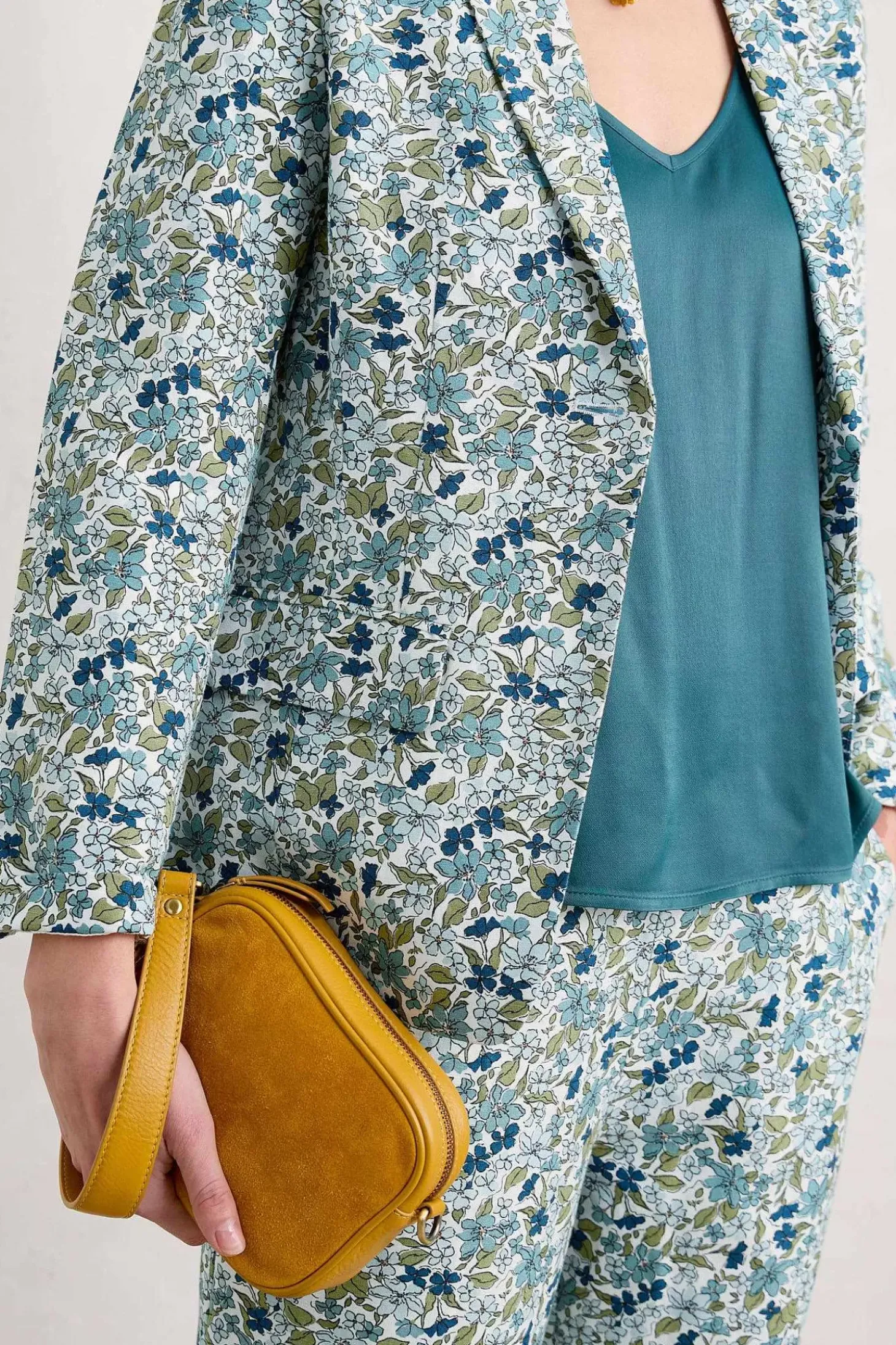 Annulet Leather And Suede Bag