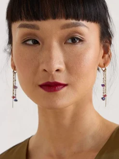 Arc Chain Drop Earrings