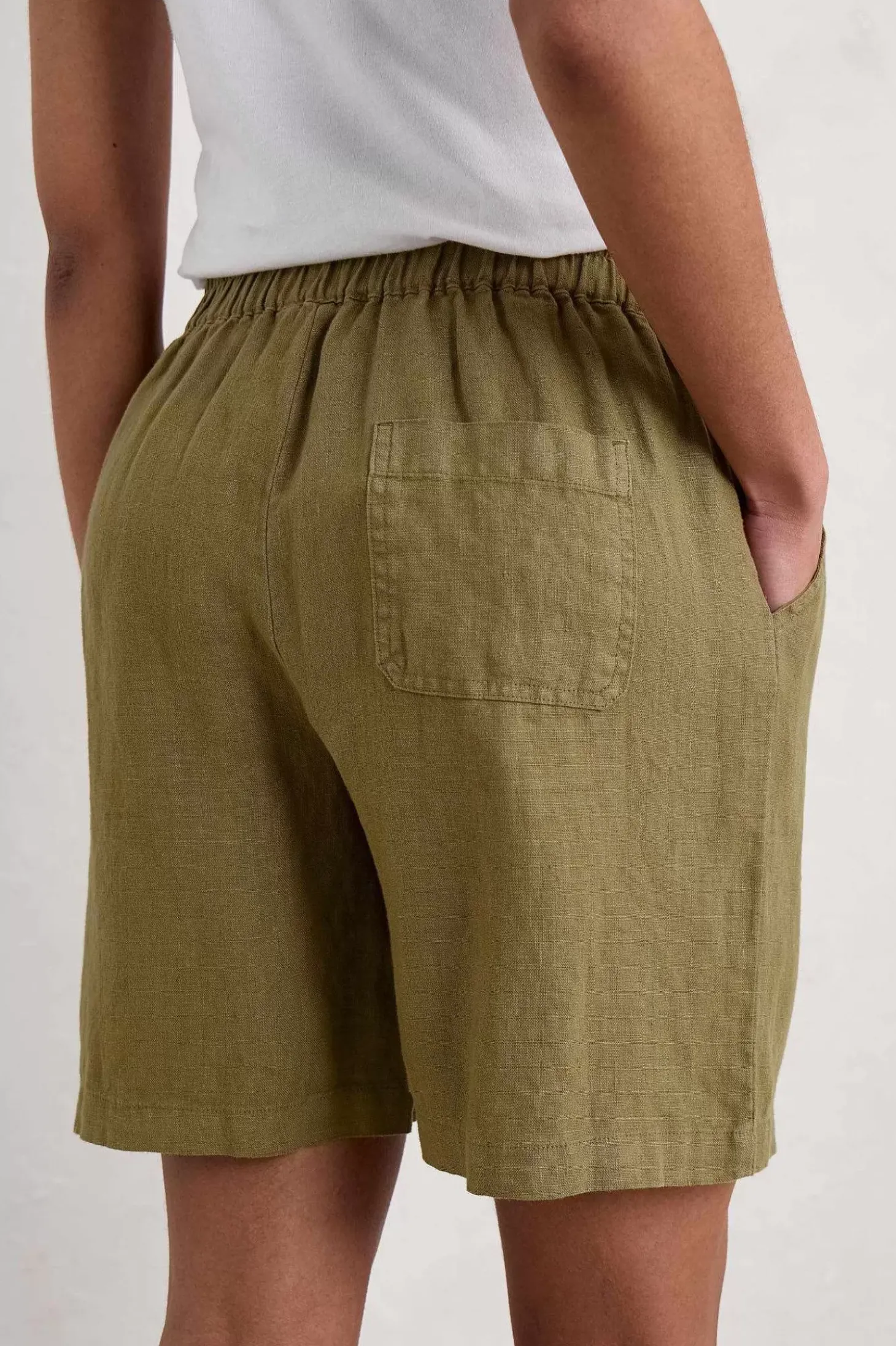 Aviso Wide Leg Linen Shorts