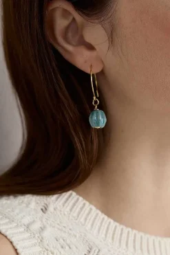 Barley Ceramic Bead Earrings