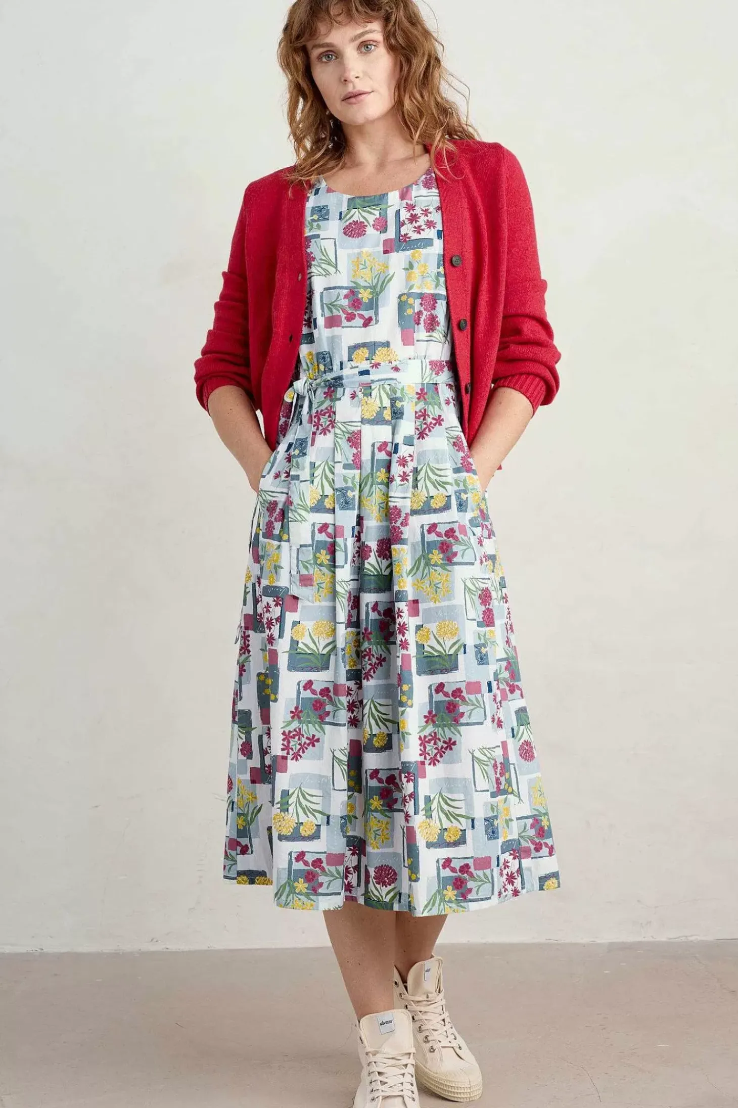 Belle Fit-And-Flare Midi Dress
