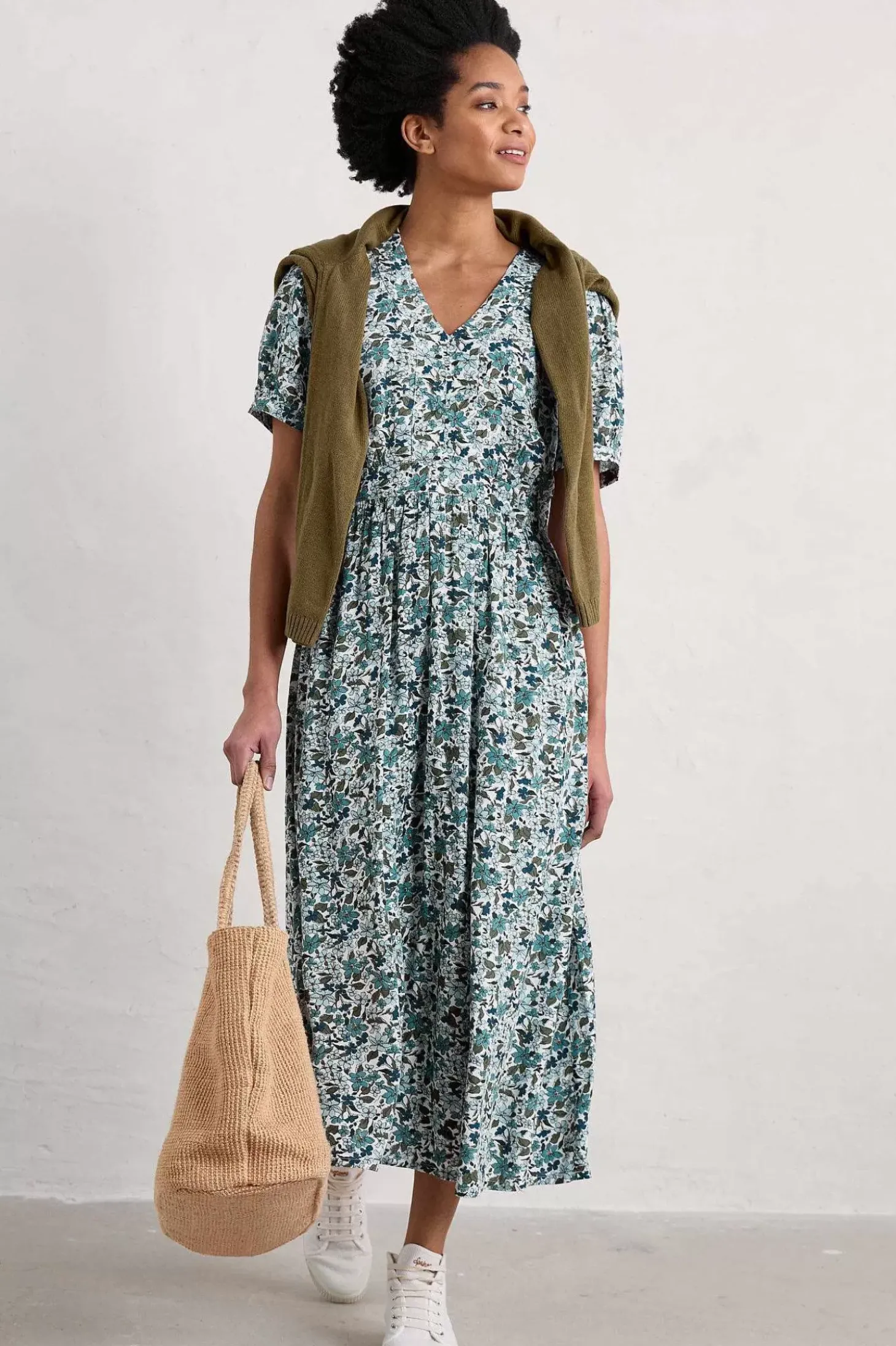 Birch Leaf Midaxi Tea Dress