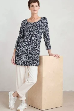 Busy Lizzy 3/4 Sleeve Slub Jersey Tunic