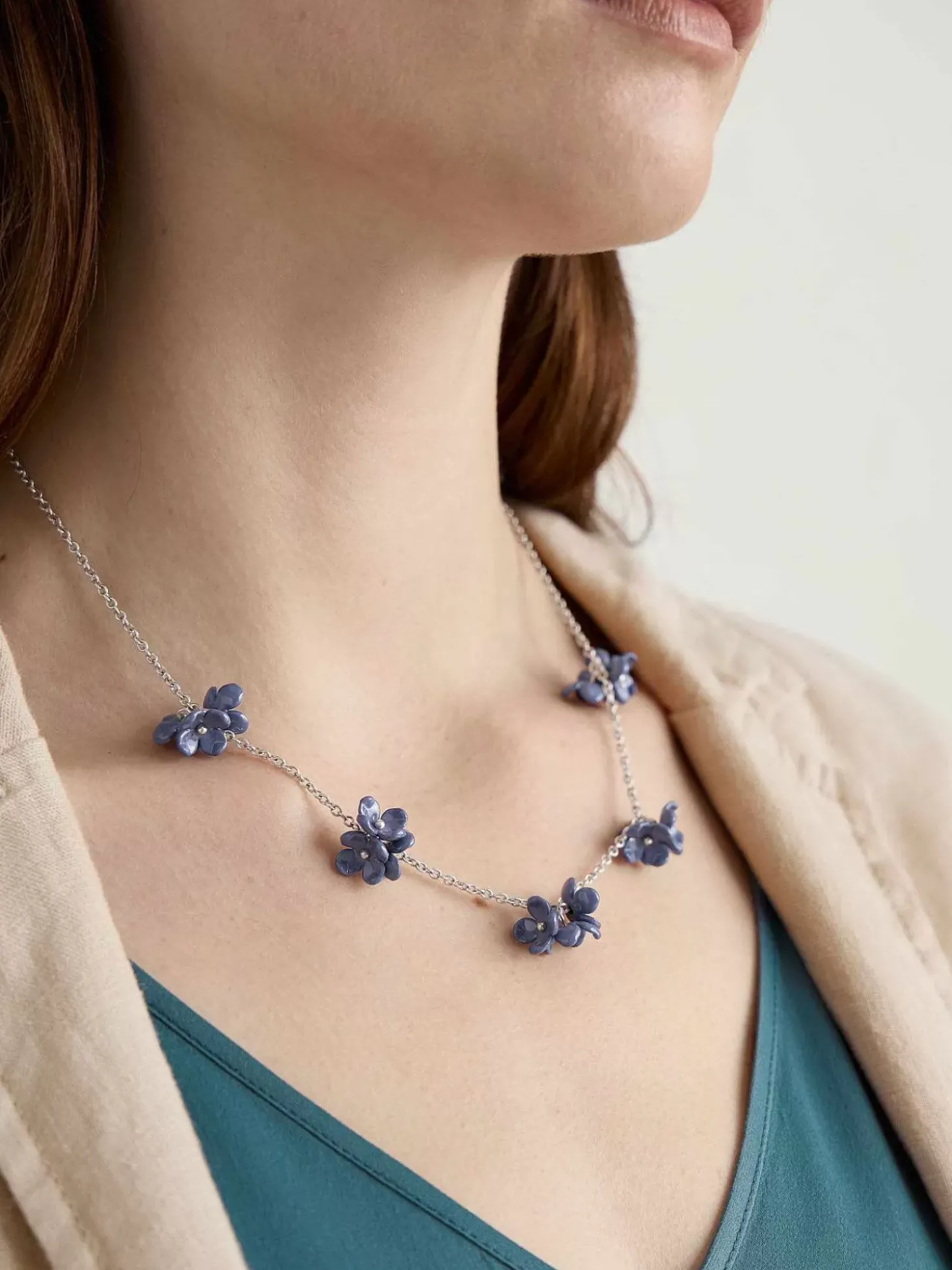Corsage Flower Chain Necklace