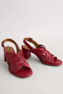 Faerystone Mid Heel Leather Sandals