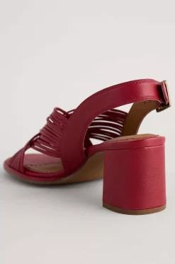Faerystone Mid Heel Leather Sandals