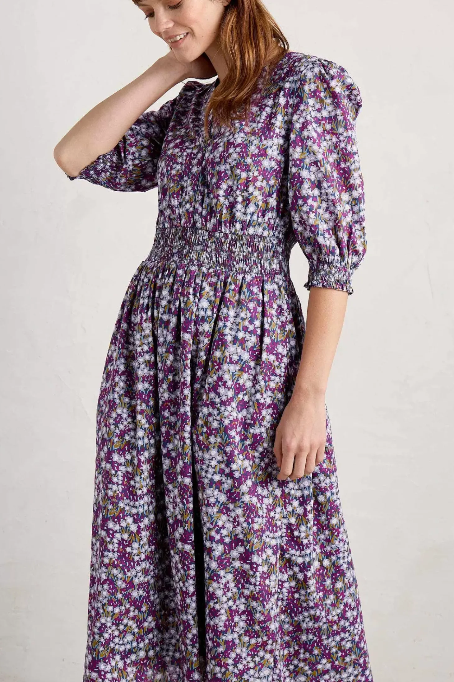 Fawn Organic Cotton Waisted Midi Dress
