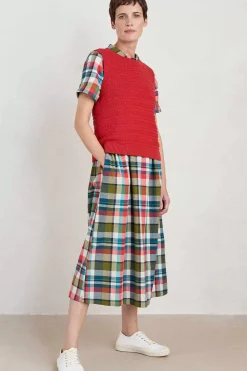 Fleet Checked Midi Dress