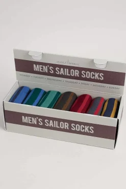 Gift Box Of 7 Men's Sailor Socks