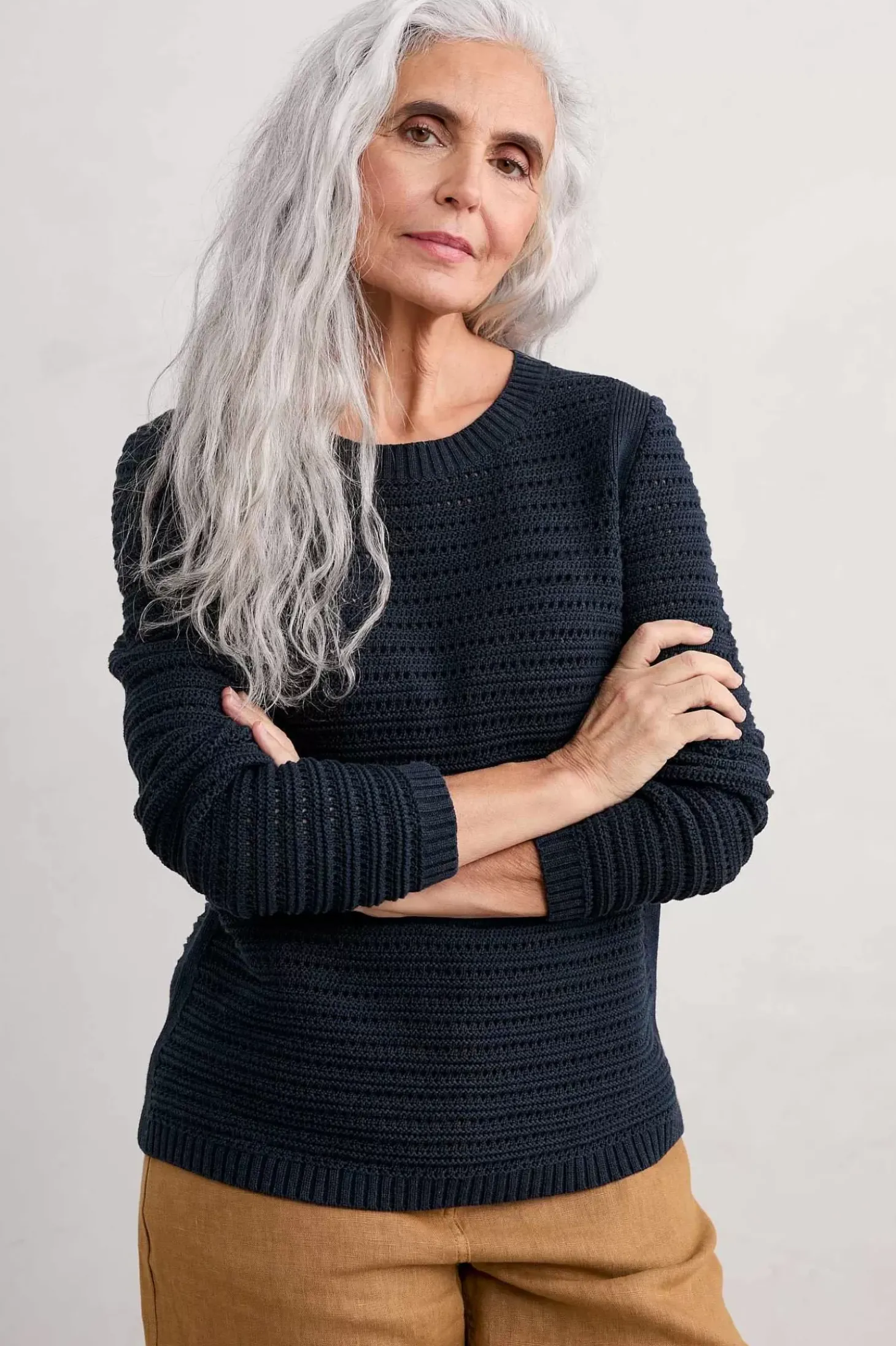 Gull Rock Pointelle Knit Jumper (Gots)