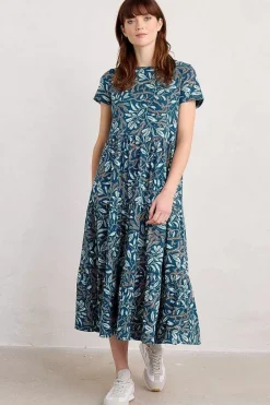 Line Strokes Short Sleeve Dress (Gots)