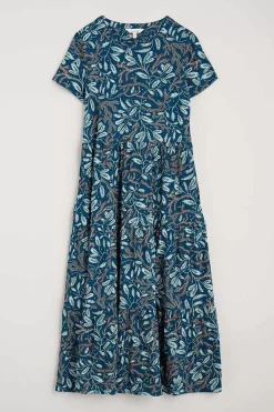 Line Strokes Short Sleeve Dress (Gots)