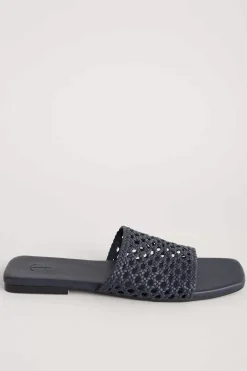 Lost Cove Flat Leather Mule Sandals