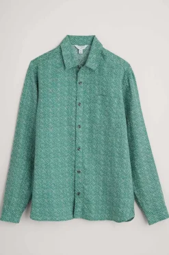 Men's Anthony Printed Linen Shirt