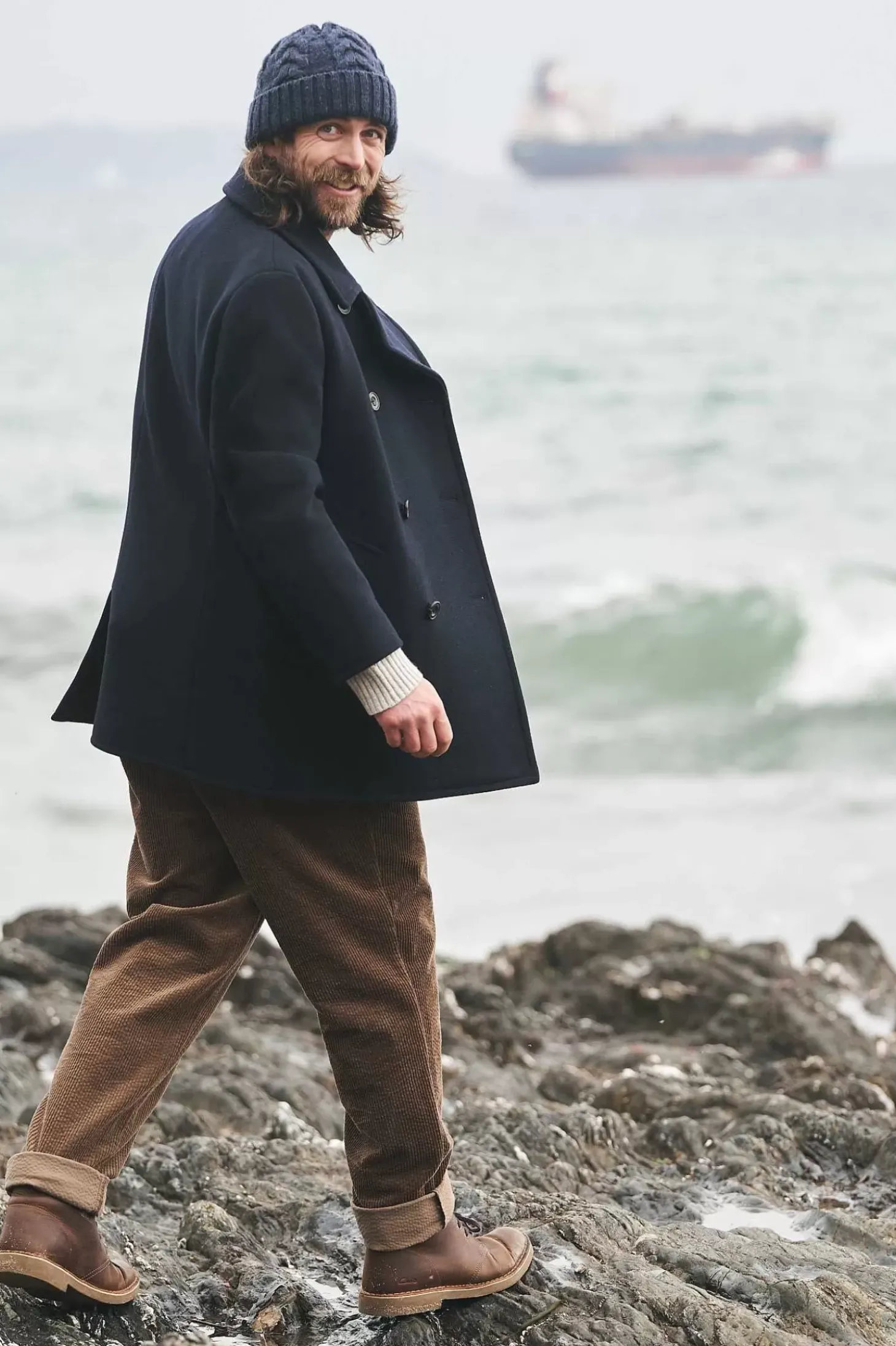 Men's Channel Wool Blend Coat