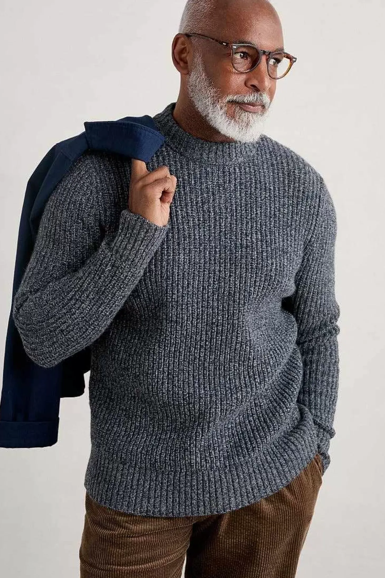 Men's Wheelwright Ribbed Lambswool Blend Jumper