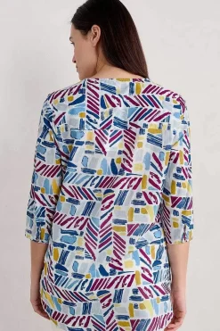 Op Art Organic Cotton Tunic Top