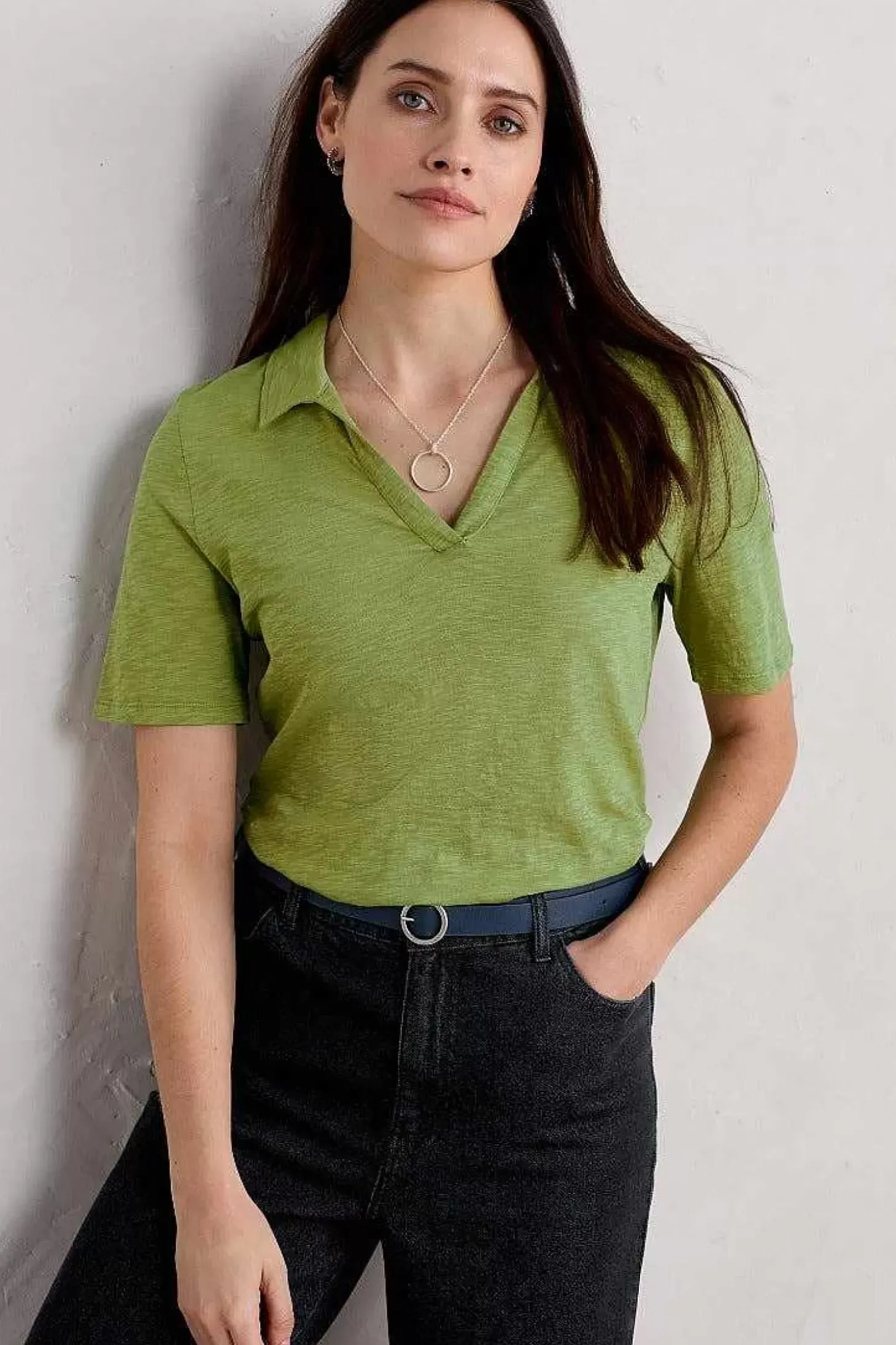 Owles Point Short Sleeve V-Neck Jersey Shirt