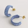 Petrel Hoop Raffia Hoop Earrings