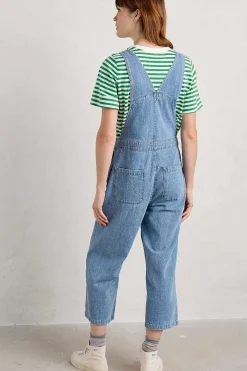 Porthallow Cove Wide Leg Denim Dungaree