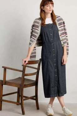 River Rock Midi Pinafore Dress