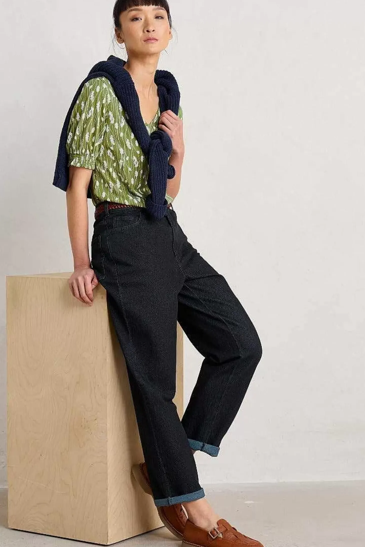 Rosehip V-Neck Jersey Top