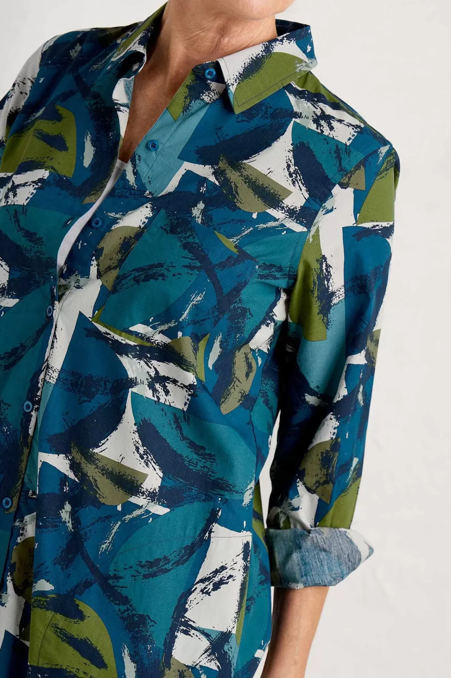 Waterworn Textured Longline Shirt (Gots)