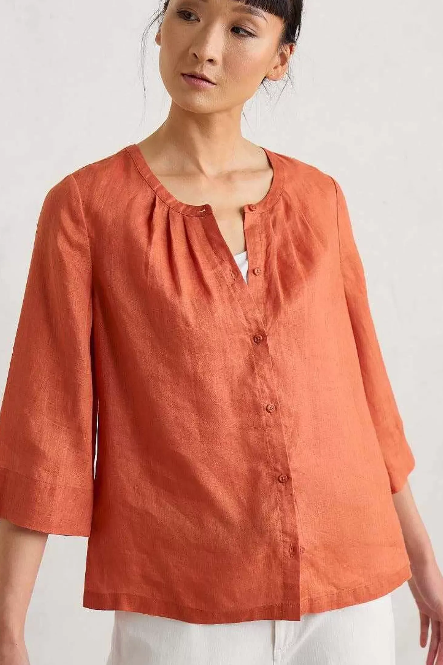 Wild Fennel Button Through Linen Top