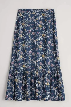 Wildflower Field Tiered Midi Skirt