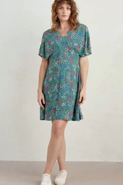 Wilsey Empire Line Flared Sleeve Dress