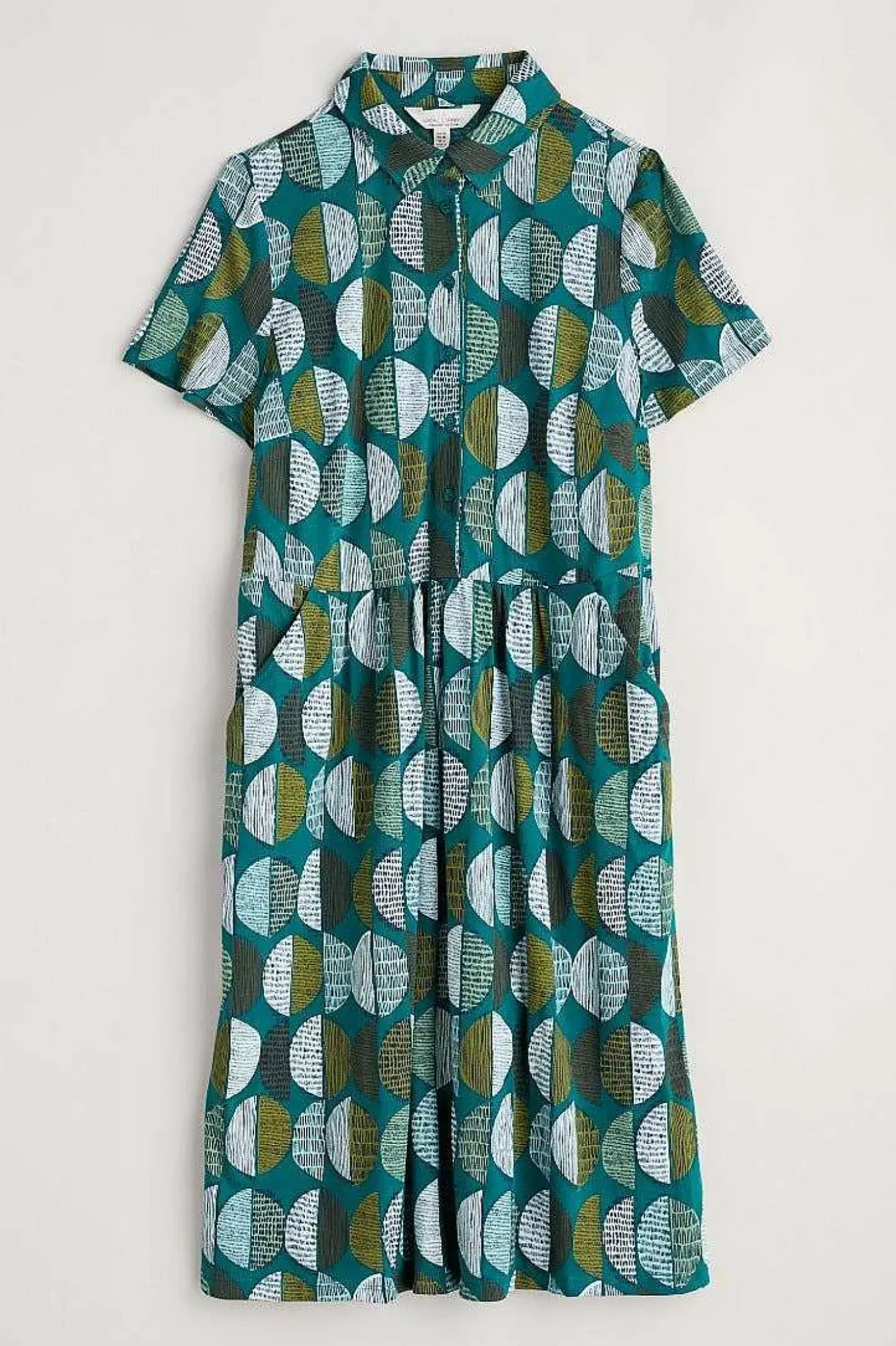 Wood Rush Short Sleeve Jersey Dress